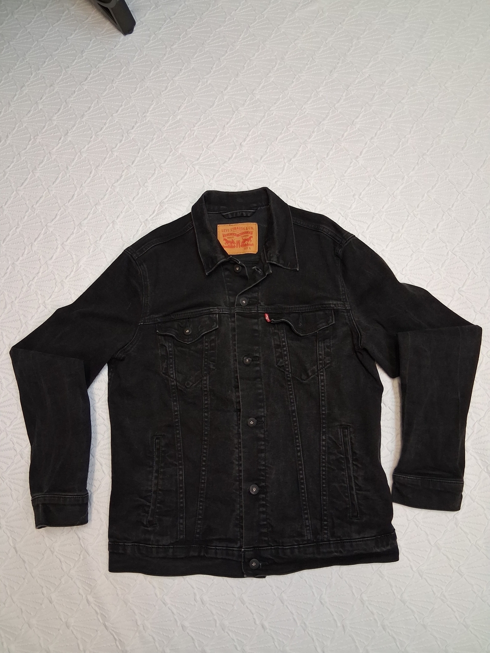 Levi's Black Denim Jacket - Picture 3 of 16
